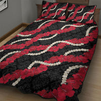 Aloha Ula'ula Hibiscus Pikake Lei Quilt Bed Set Hawaiian Quilt Pattern