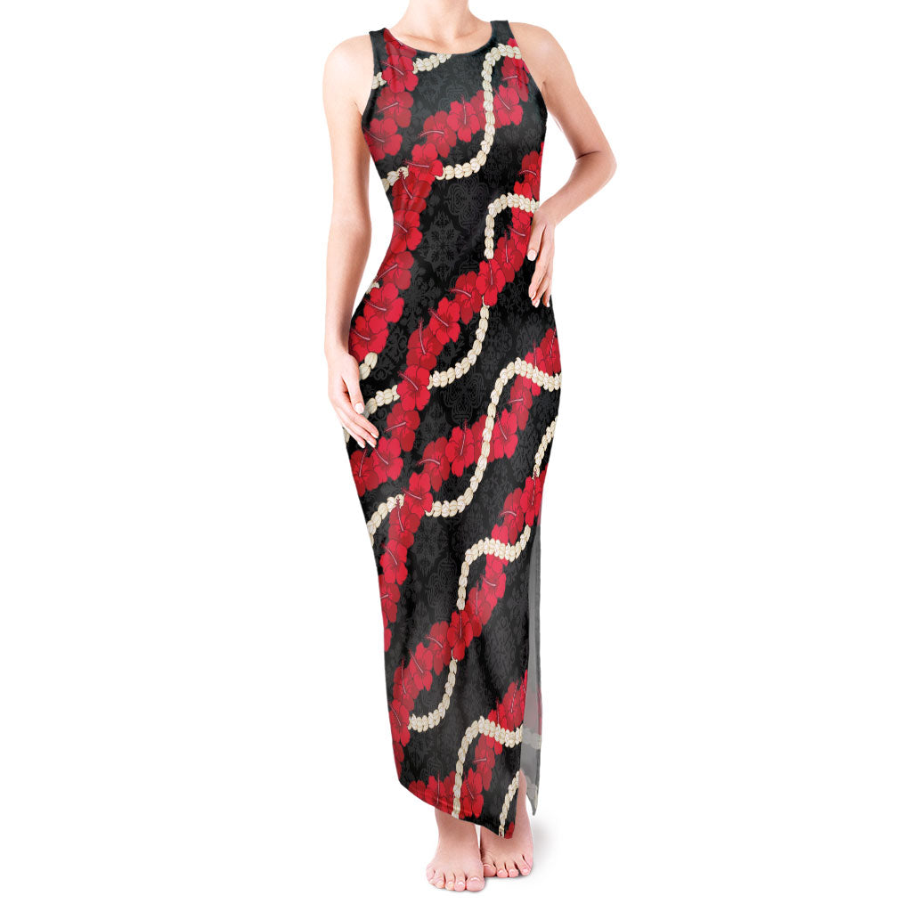 Aloha Ula'ula Hibiscus Pikake Lei Tank Maxi Dress Hawaiian Quilt Pattern
