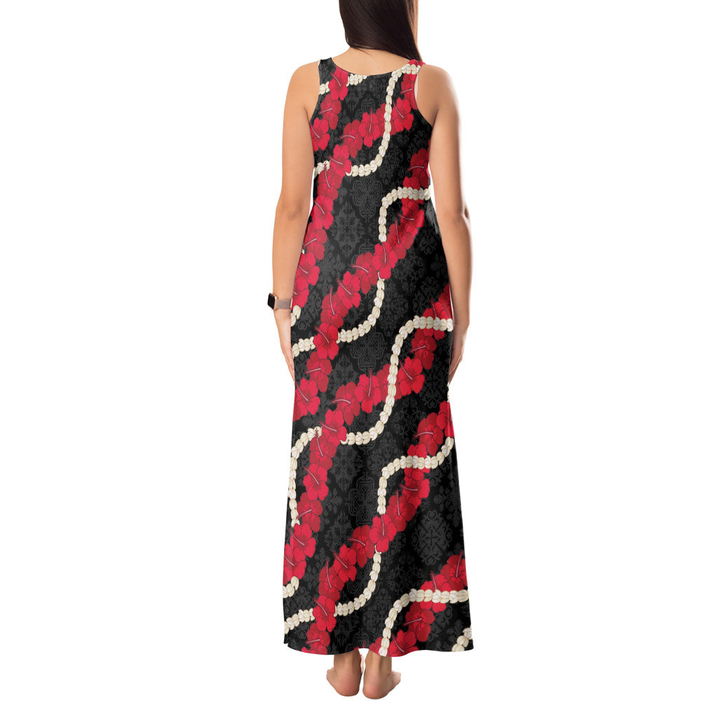 Aloha Ula'ula Hibiscus Pikake Lei Tank Maxi Dress Hawaiian Quilt Pattern