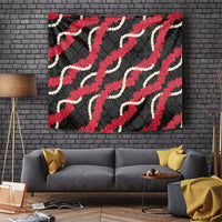 Aloha Ula'ula Hibiscus Pikake Lei Tapestry Hawaiian Quilt Pattern