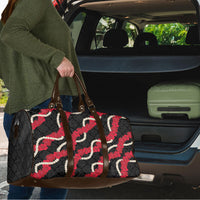 Aloha Ula'ula Hibiscus Pikake Lei Travel Bag Hawaiian Quilt Pattern