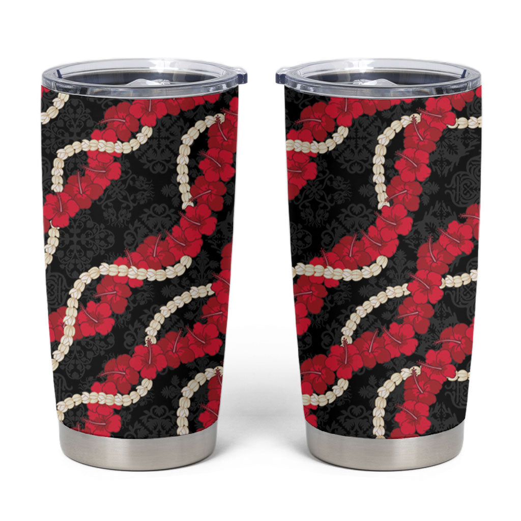 Aloha Ula'ula Hibiscus Pikake Lei Tumbler Cup Hawaiian Quilt Pattern