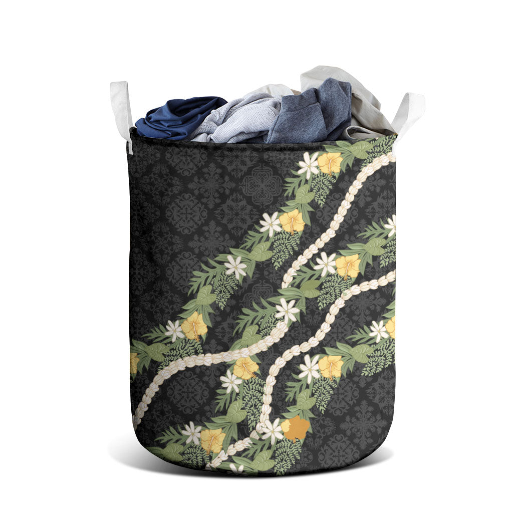 Puakenikeni Anthurium Pikake Lei Laundry Basket Hawaiian Quilt Pattern