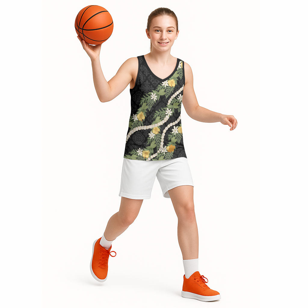 Puakenikeni Anthurium Pikake Lei Basketball Jersey Hawaiian Quilt Pattern