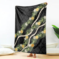 Puakenikeni Anthurium Pikake Lei Blanket Hawaiian Quilt Pattern