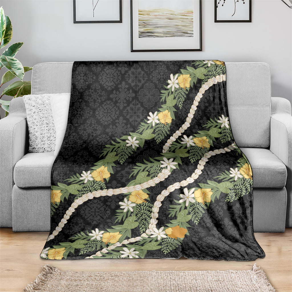 Puakenikeni Anthurium Pikake Lei Blanket Hawaiian Quilt Pattern