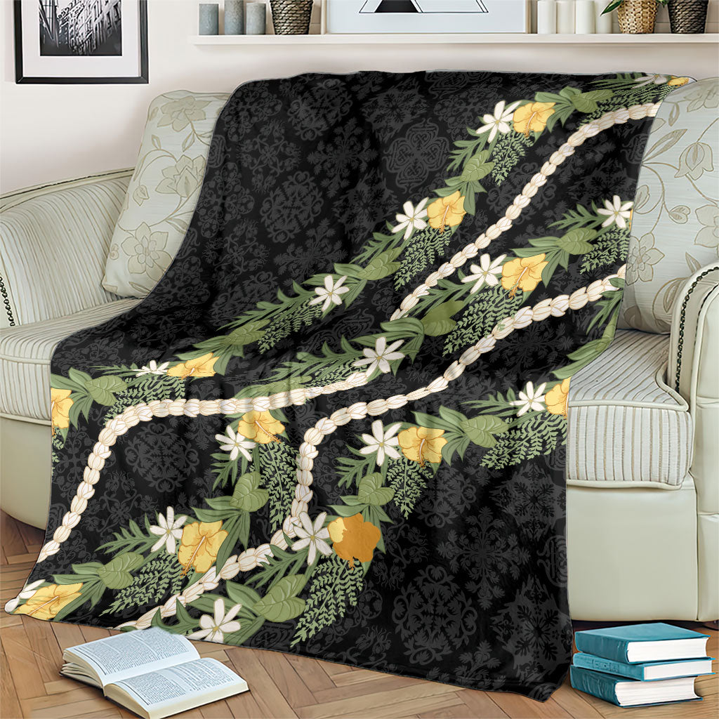 Puakenikeni Anthurium Pikake Lei Blanket Hawaiian Quilt Pattern