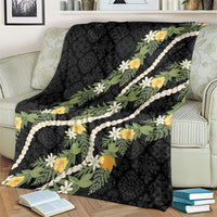 Puakenikeni Anthurium Pikake Lei Blanket Hawaiian Quilt Pattern