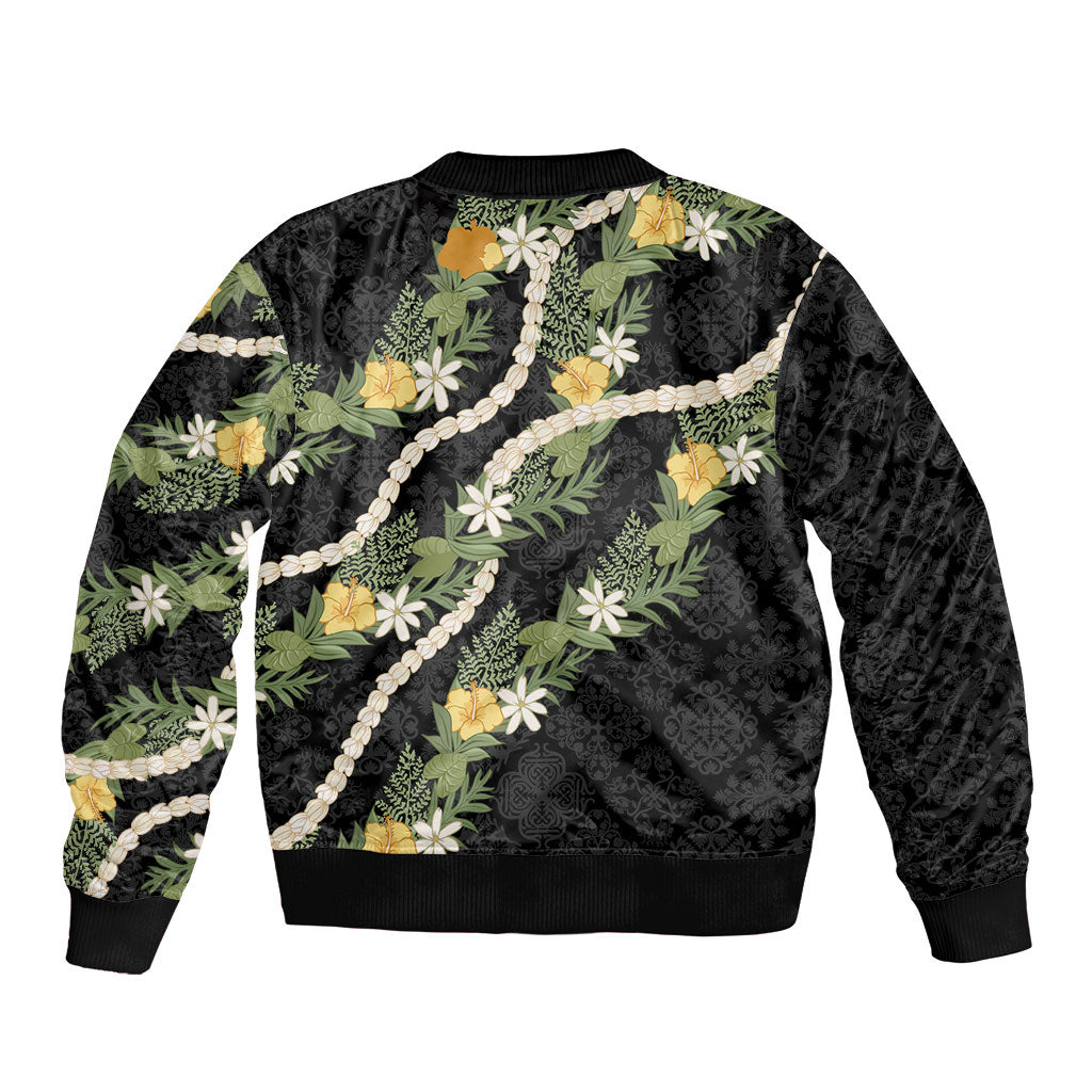 Puakenikeni Anthurium Pikake Lei Bomber Jacket Hawaiian Quilt Pattern