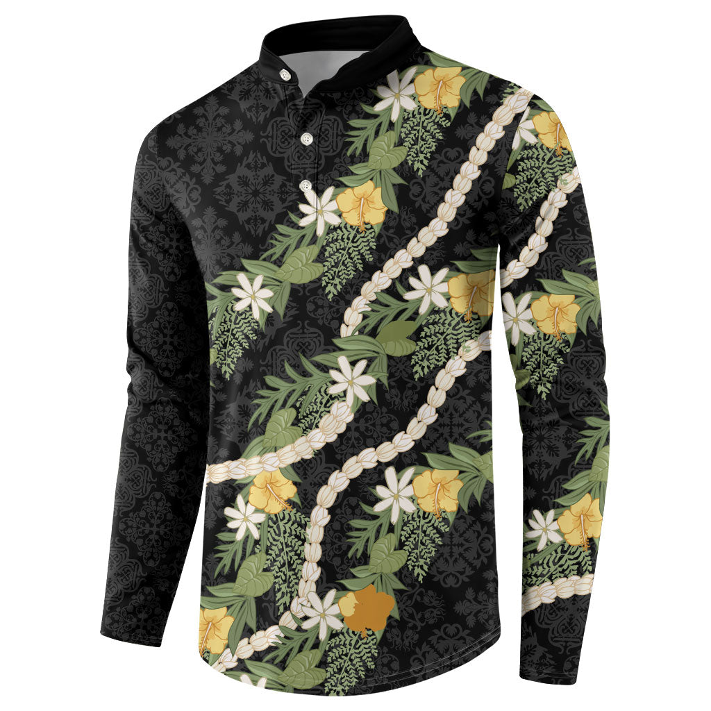 Puakenikeni Anthurium Pikake Lei Button Sweatshirt Hawaiian Quilt Pattern