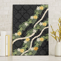 Puakenikeni Anthurium Pikake Lei Canvas Wall Art Hawaiian Quilt Pattern