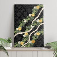 Puakenikeni Anthurium Pikake Lei Canvas Wall Art Hawaiian Quilt Pattern