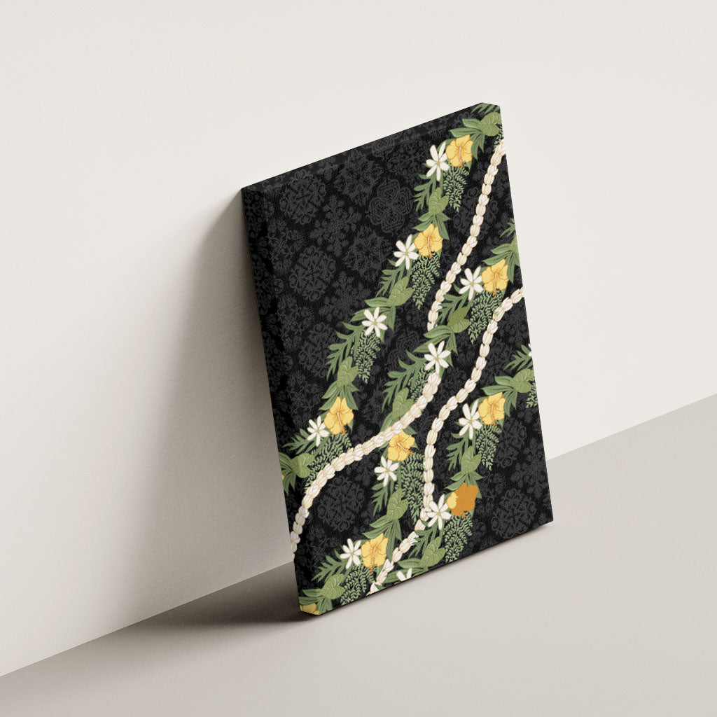 Puakenikeni Anthurium Pikake Lei Canvas Wall Art Hawaiian Quilt Pattern