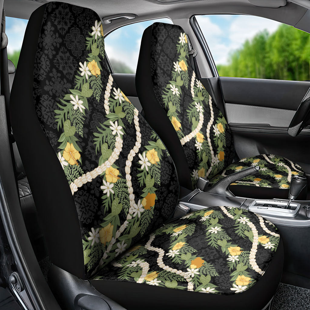 Puakenikeni Anthurium Pikake Lei Car Seat Cover Hawaiian Quilt Pattern