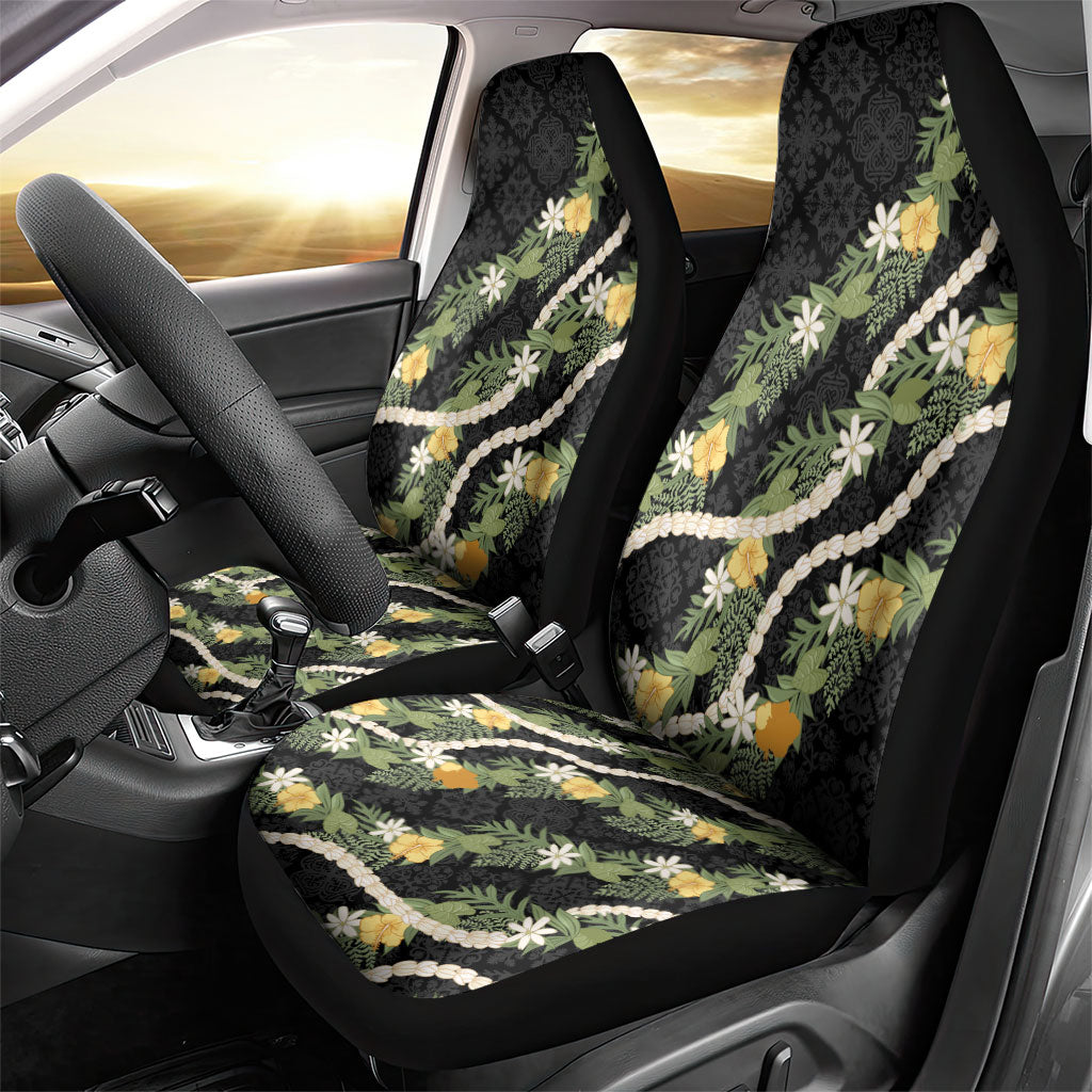 Puakenikeni Anthurium Pikake Lei Car Seat Cover Hawaiian Quilt Pattern
