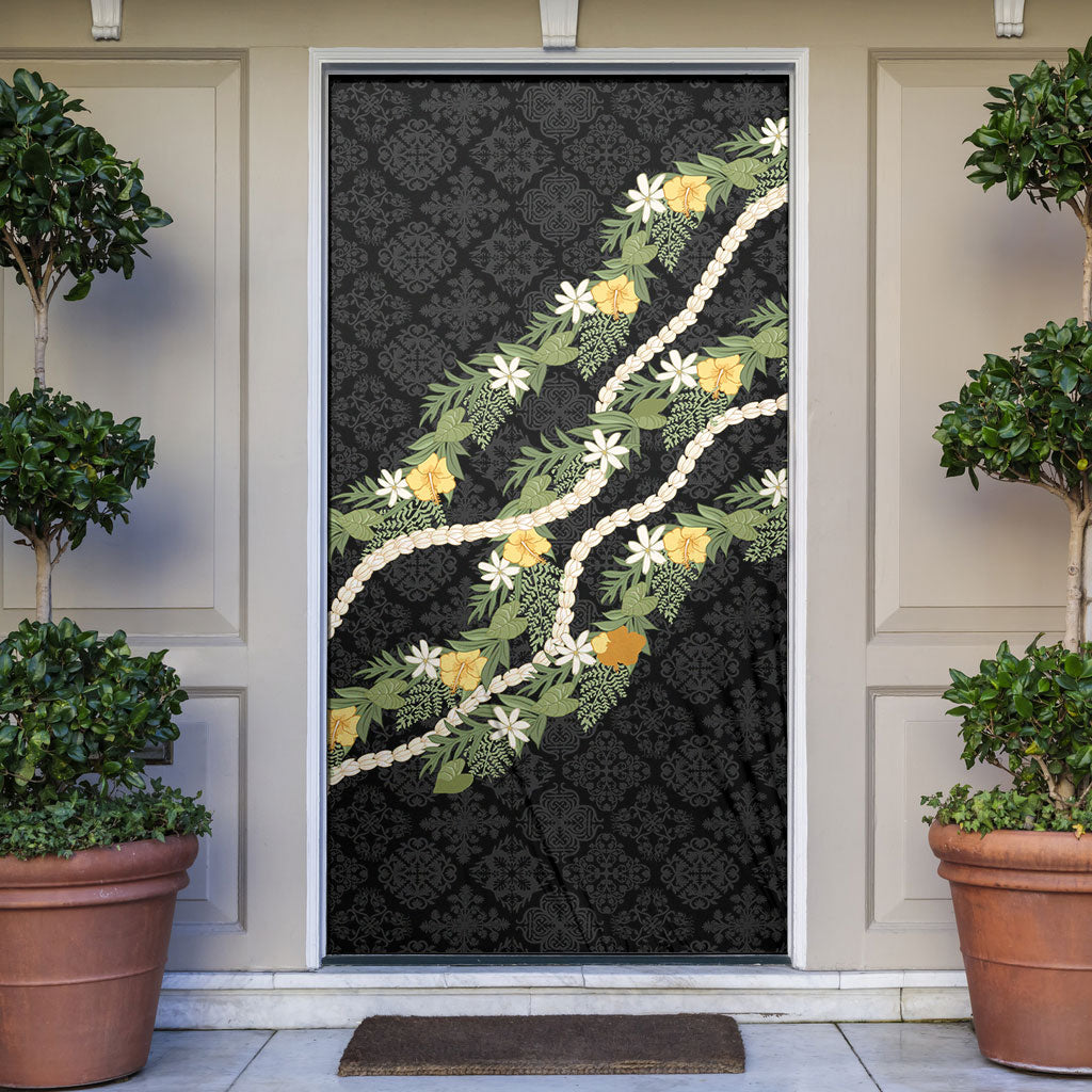 Puakenikeni Anthurium Pikake Lei Door Cover Hawaiian Quilt Pattern