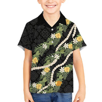 Puakenikeni Anthurium Pikake Lei Family Matching Long Sleeve Bodycon Dress and Hawaiian Shirt Hawaiian Quilt Pattern