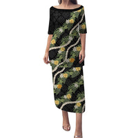 Puakenikeni Anthurium Pikake Lei Family Matching Puletasi and Hawaiian Shirt Hawaiian Quilt Pattern