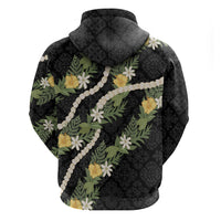 Puakenikeni Anthurium Pikake Lei Hoodie Hawaiian Quilt Pattern