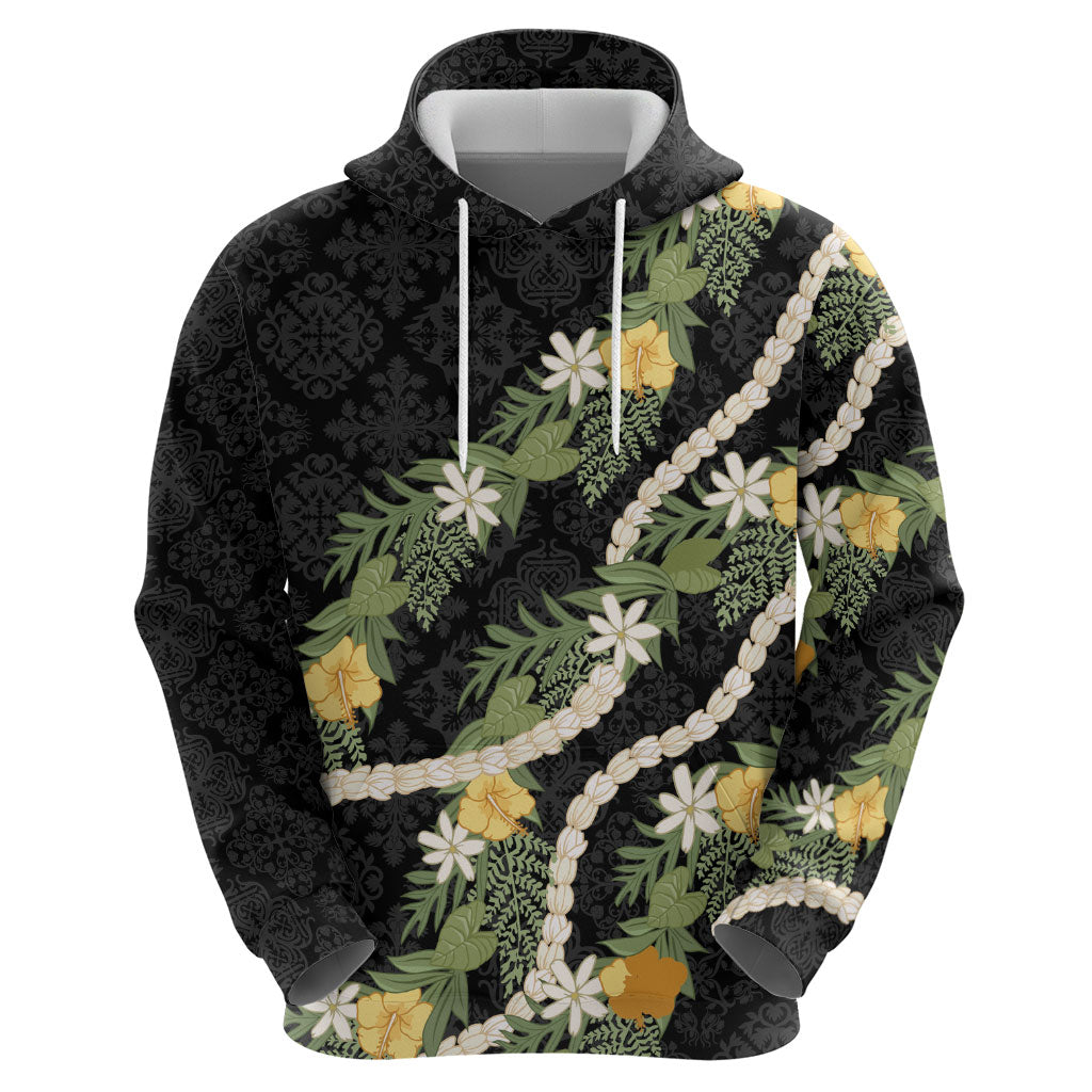 Puakenikeni Anthurium Pikake Lei Hoodie Hawaiian Quilt Pattern