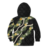 Puakenikeni Anthurium Pikake Lei Kid Hoodie Hawaiian Quilt Pattern