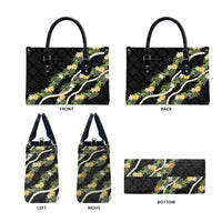 Puakenikeni Anthurium Pikake Lei Leather Bag Hawaiian Quilt Pattern