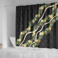 Puakenikeni Anthurium Pikake Lei Shower Curtain Hawaiian Quilt Pattern
