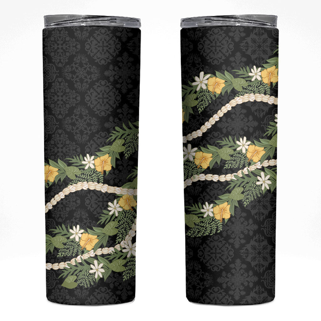 Puakenikeni Anthurium Pikake Lei Skinny Tumbler Hawaiian Quilt Pattern