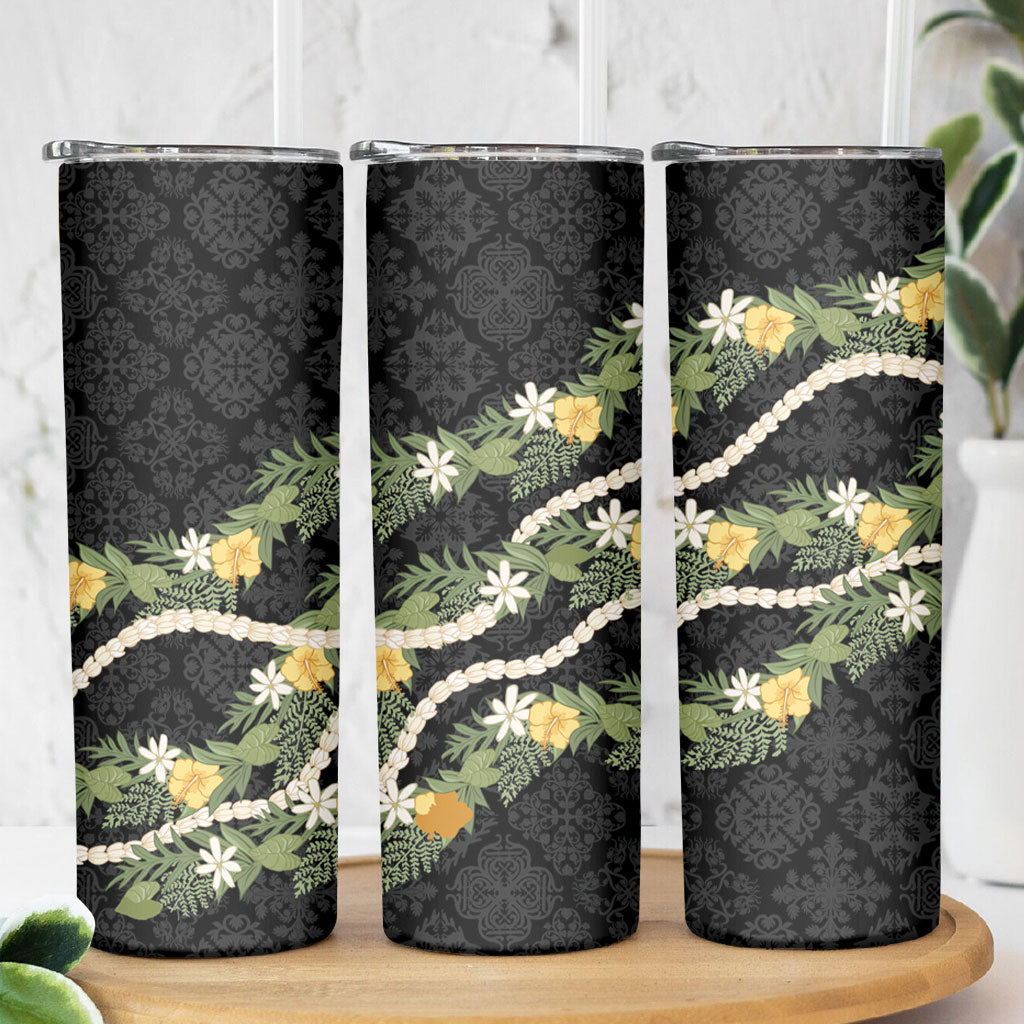 Puakenikeni Anthurium Pikake Lei Skinny Tumbler Hawaiian Quilt Pattern