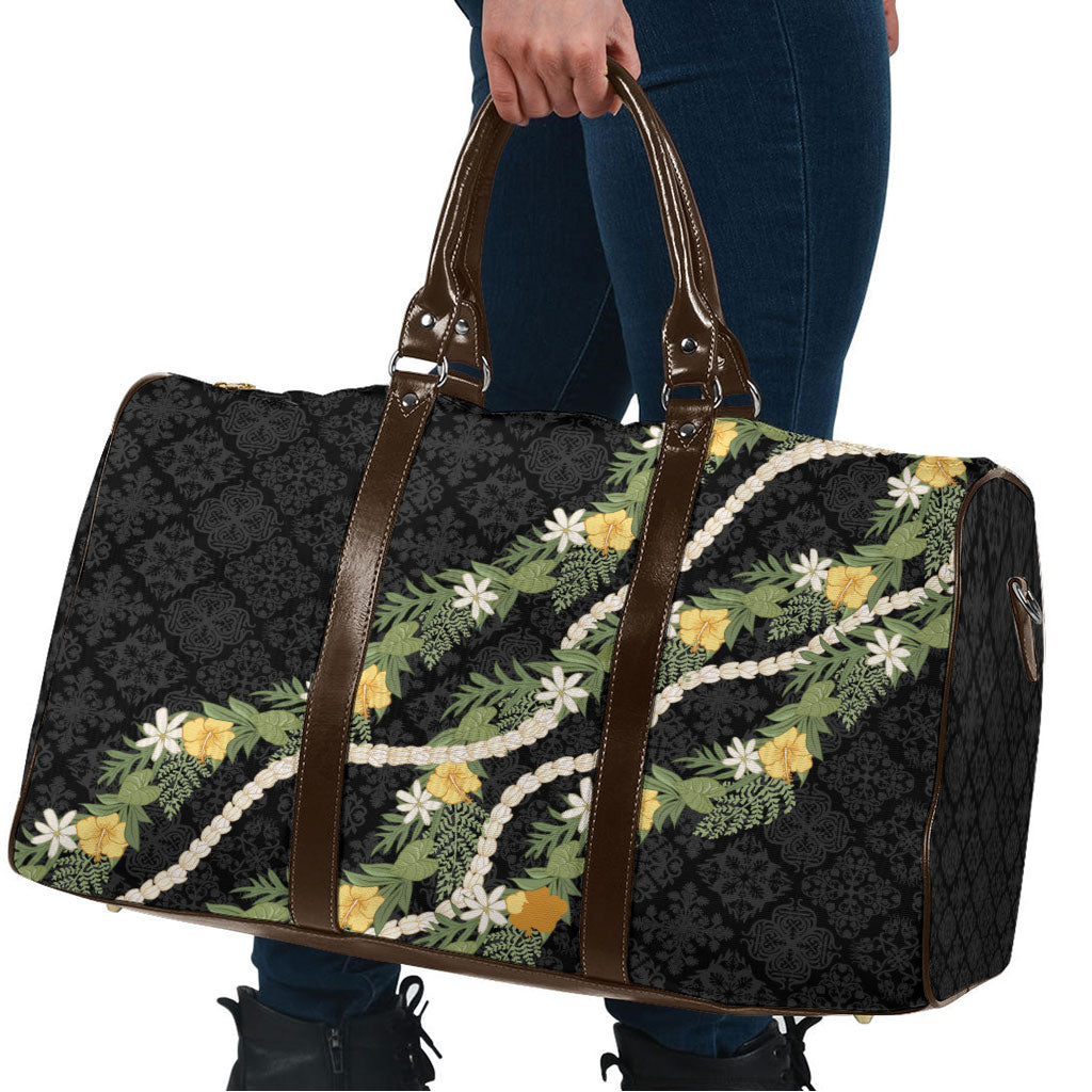 Puakenikeni Anthurium Pikake Lei Travel Bag Hawaiian Quilt Pattern