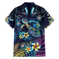 Plumeria Turtles Traditional Tribal Family Matching Summer Maxi Dress and Hawaiian Shirt LT9 - Polynesian Pride