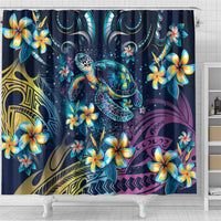 Plumeria Turtles Traditional Tribal Shower Curtain LT9 - Polynesian Pride