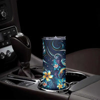 Plumeria Turtles Traditional Tribal Skinny Tumbler LT9 - Polynesian Pride