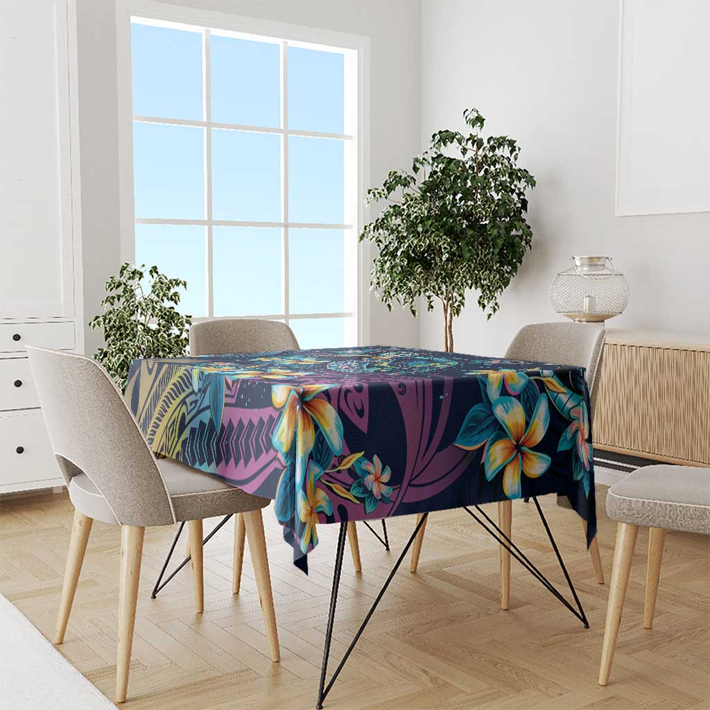 Plumeria Turtles Traditional Tribal Tablecloth