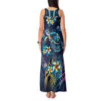 Plumeria Turtles Traditional Tribal Tank Maxi Dress