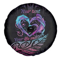 Personalised Your Life Matters Spare Tire Cover Suicide Prevention Awareness Semicolon Heart
