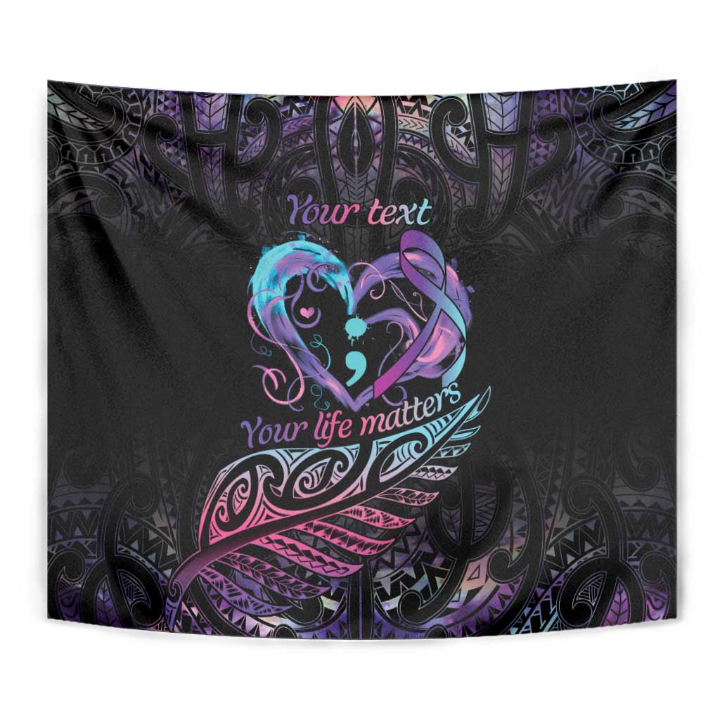 Personalised Your Life Matters Tapestry Suicide Prevention Awareness Semicolon Heart