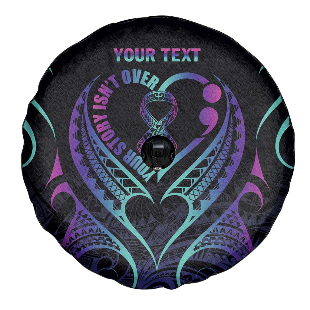 Personalised Your Story Isn't Over Spare Tire Cover Suicide Prevention Awareness Semicolon Heart