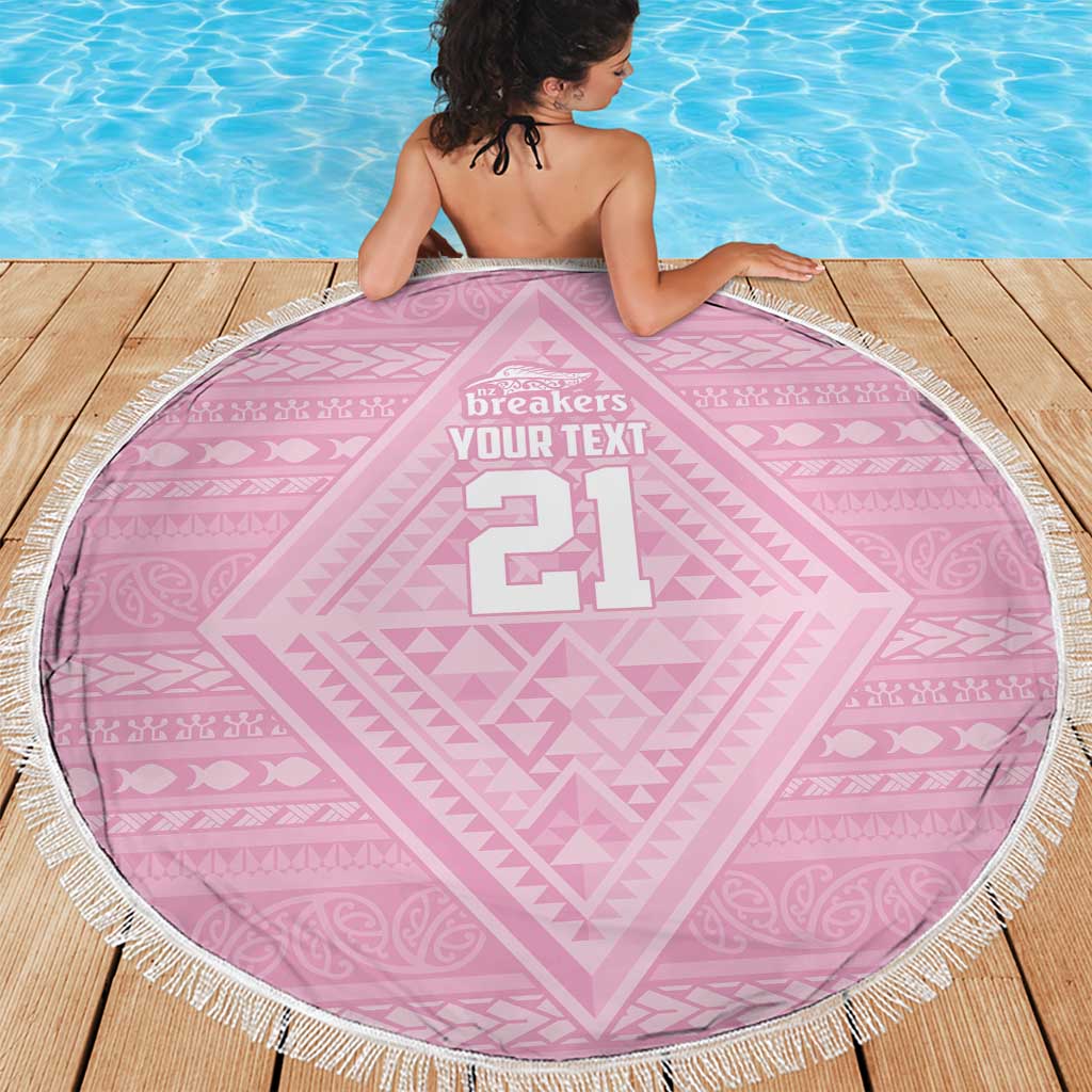 Custom New Zealand Basketball Indigenous Beach Blanket - Polynesian Pride