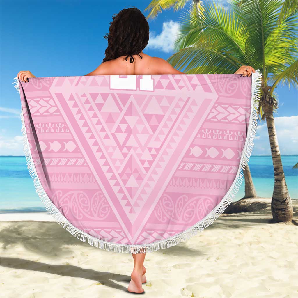 Custom New Zealand Basketball Indigenous Beach Blanket - Polynesian Pride