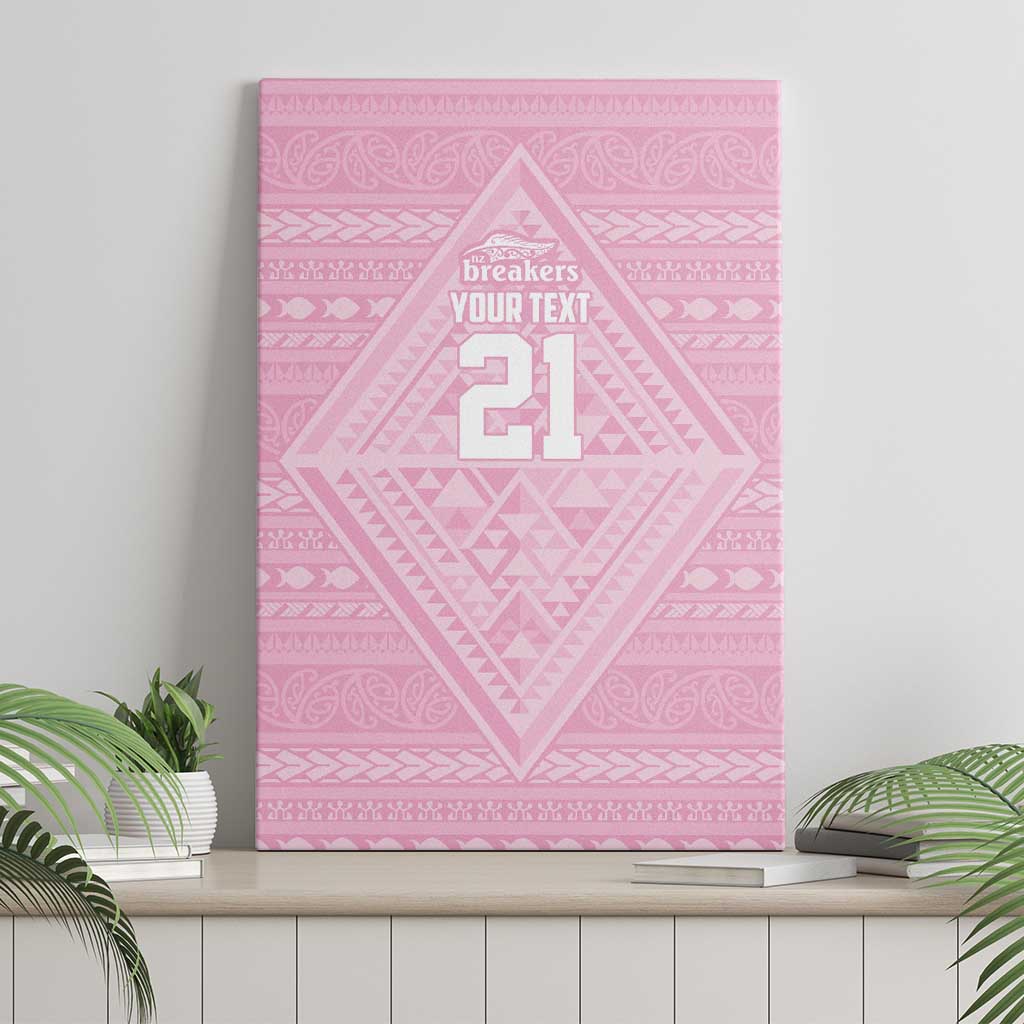 Custom New Zealand Basketball Indigenous Canvas Wall Art - Polynesian Pride