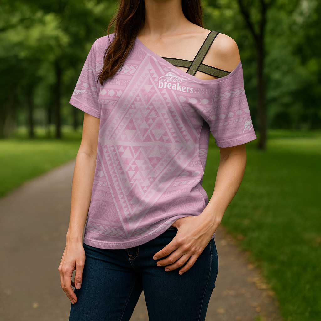 Custom New Zealand Basketball Indigenous Cross Shoulder Shirt - Polynesian Pride