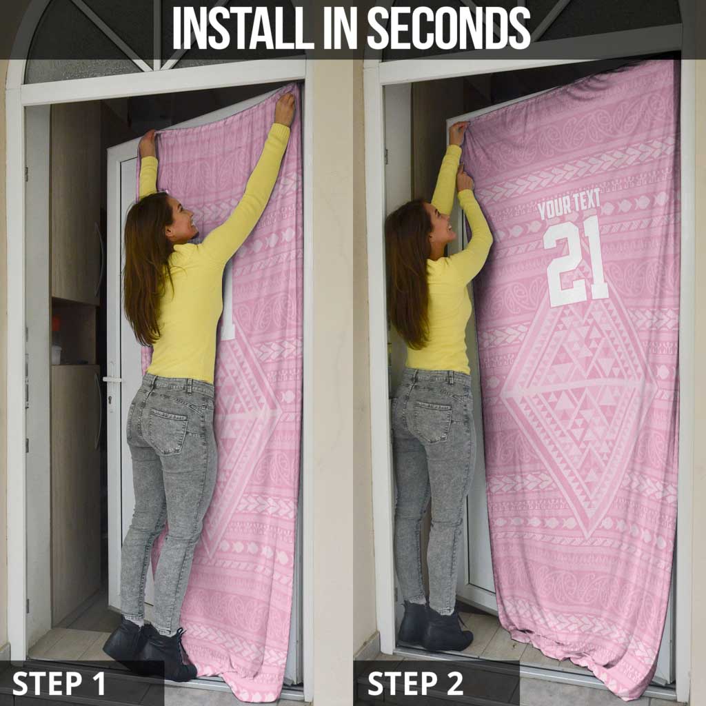 Custom New Zealand Basketball Indigenous Door Cover - Polynesian Pride