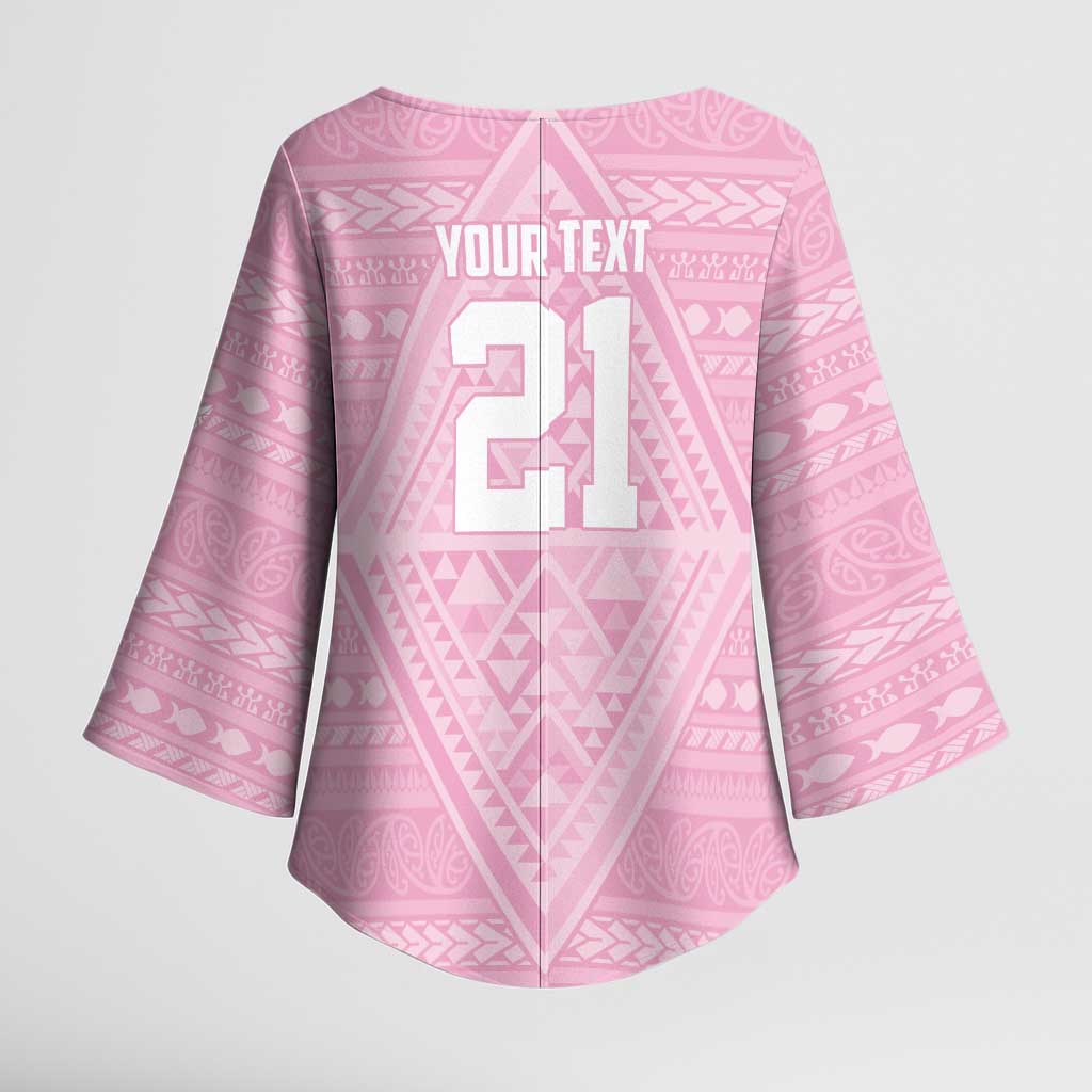 Custom New Zealand Basketball Indigenous Kimono Sleeve Blouse - Polynesian Pride