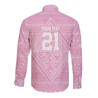 Custom New Zealand Basketball Indigenous Long Sleeve Button Shirt - Polynesian Pride