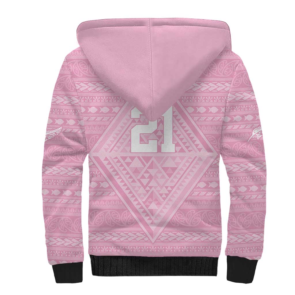 Custom New Zealand Basketball Indigenous Sherpa Hoodie - Polynesian Pride