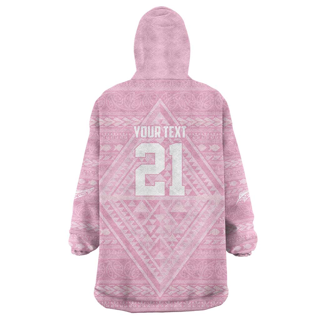 Custom New Zealand Basketball Indigenous Wearable Blanket Hoodie - Polynesian Pride