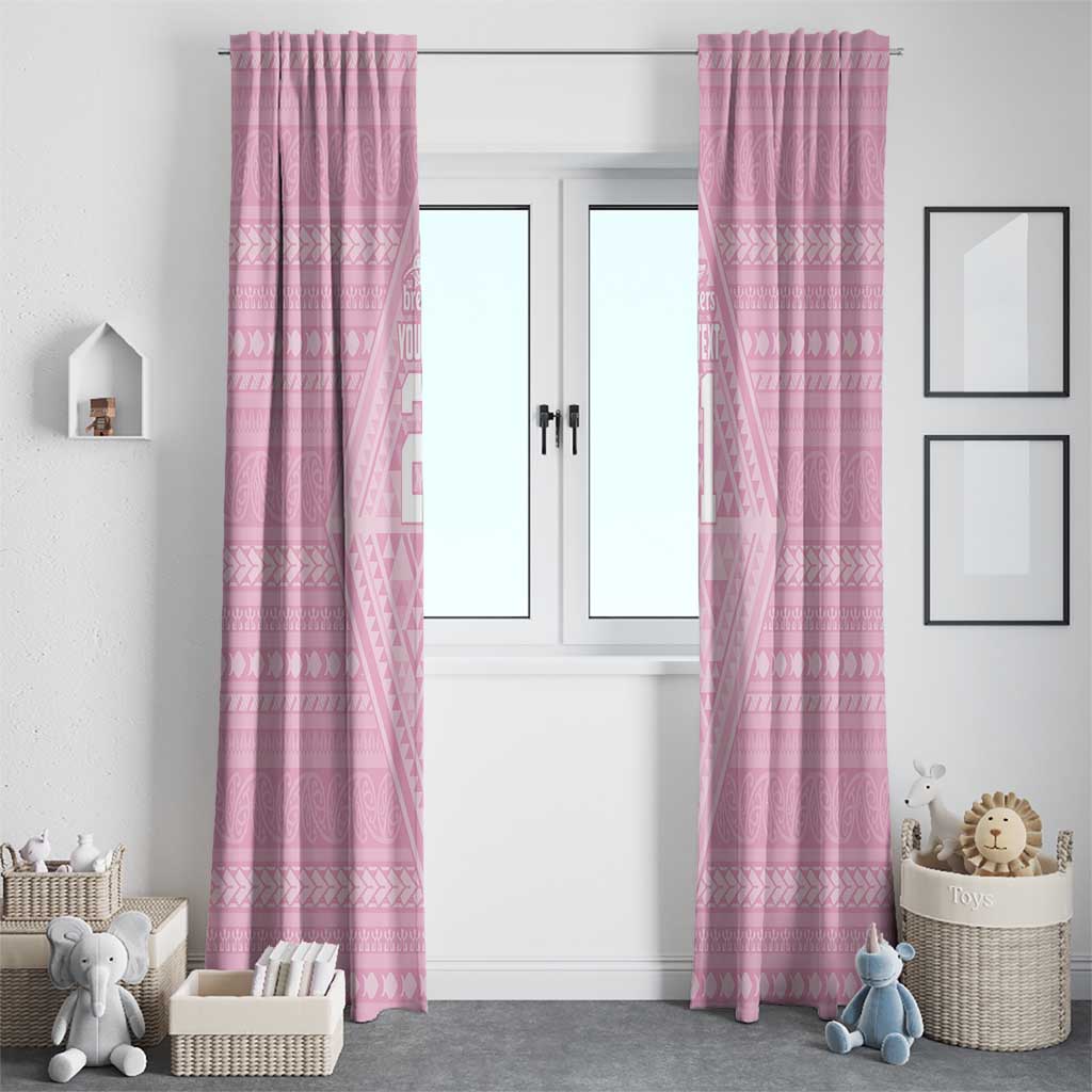 Custom New Zealand Basketball Indigenous Window Curtain - Polynesian Pride