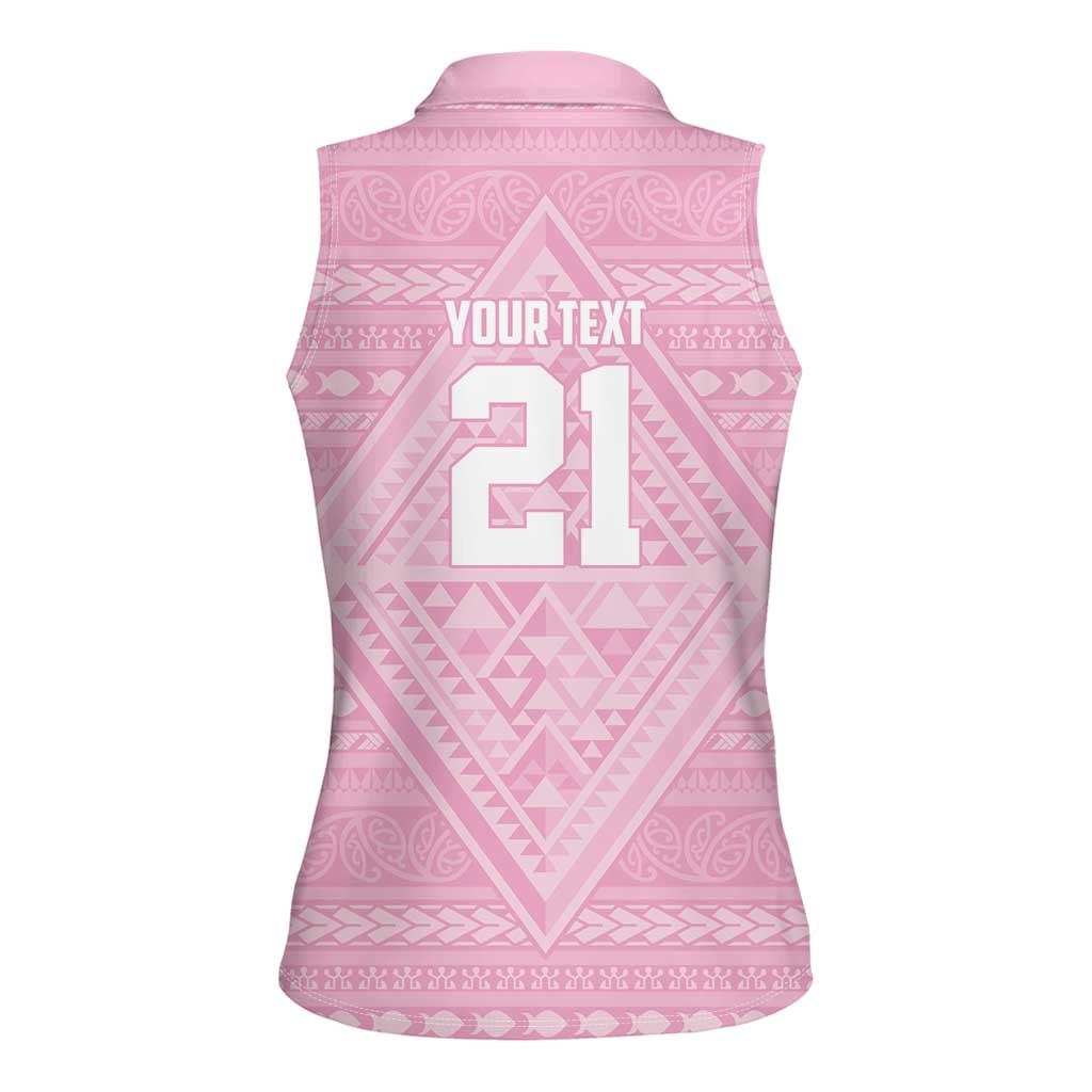 Custom New Zealand Basketball Indigenous Women Sleeveless Polo Shirt - Polynesian Pride