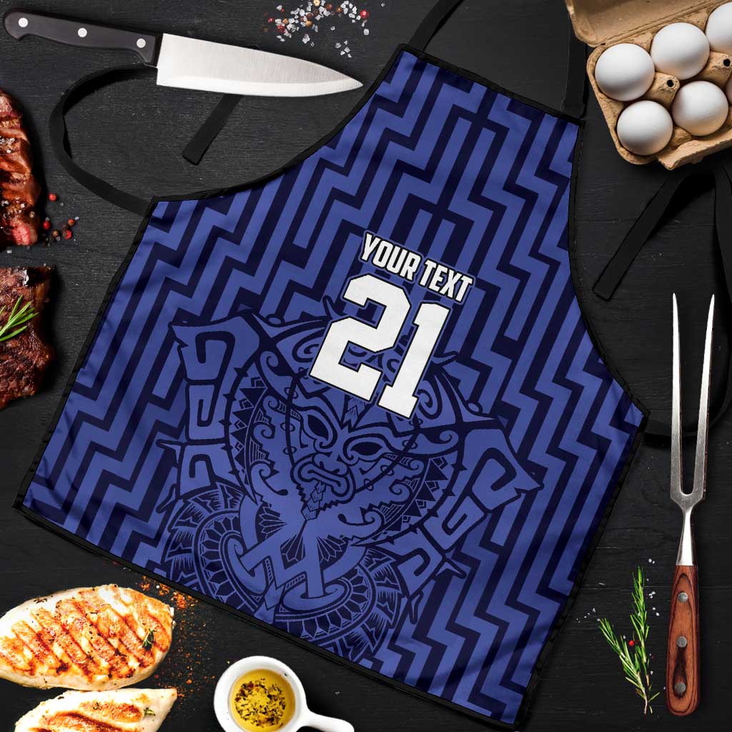 Custom Basketball New Zealand Apron Blue Maori Ta Moko Indigenous - Polynesian Pride